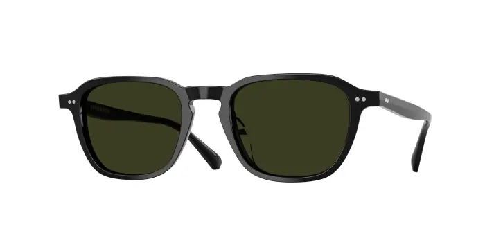 Oliver Peoples Unisex OV5598SU EMRYN 1731P1 Occhiali da sole Acetato Nero Verde G15 Geometrica Polarizzata