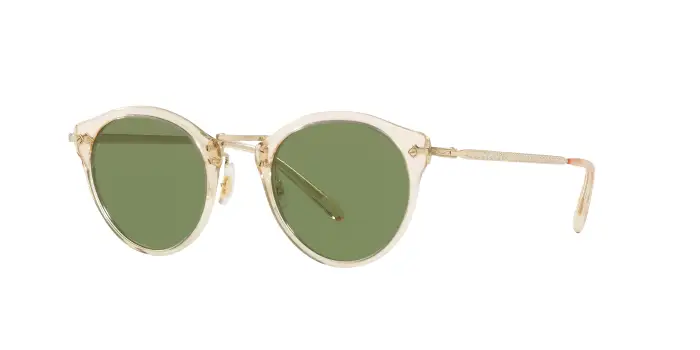 Uomo Oliver Peoples OV5184S OP-505 SUN 109452 Occhiali da sole Acetato Oro Verde Pantos Normale