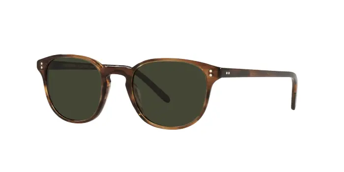 Uomo Oliver Peoples OV5219S FAIRMONT SUN 1724P1 Occhiali da sole Acetato Marrone Verde Squadrata Polarizzata