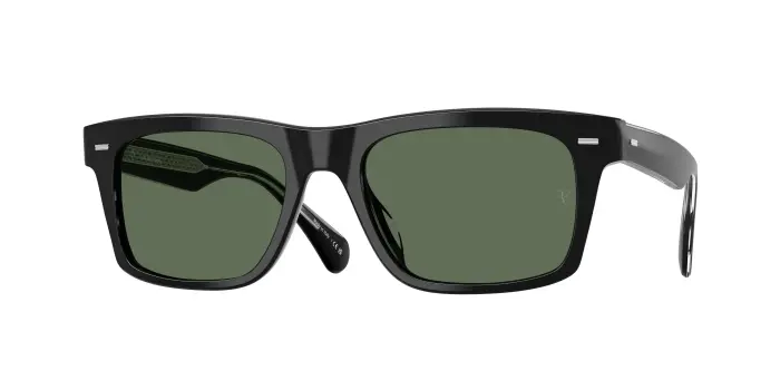Oliver Peoples Uomo OV5596SU R-16 14929A Occhiali da sole Acetato Nero Verde G15 Squadrata Polarizzata