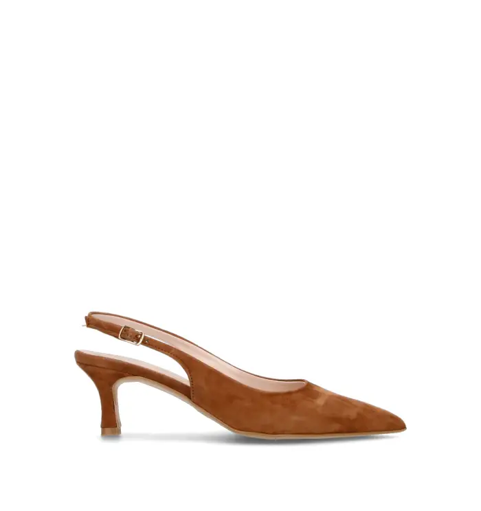 OLIVIA POSTER Slingback donna marrone in suede Vario