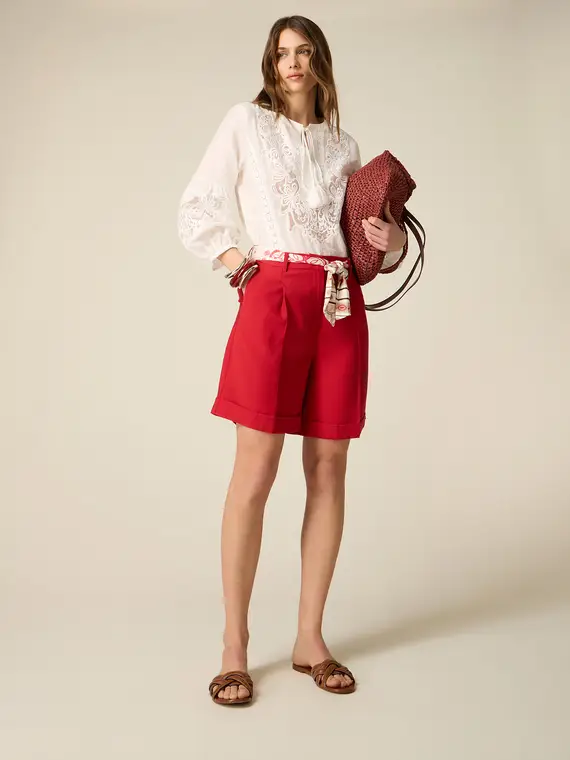 Bermuda con cintura fantasia Donna