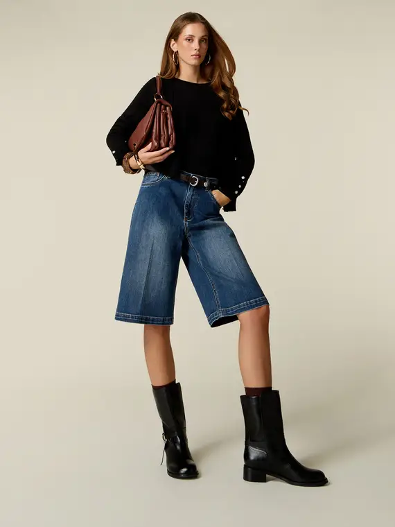 Oltre Bermuda in denim Donna
