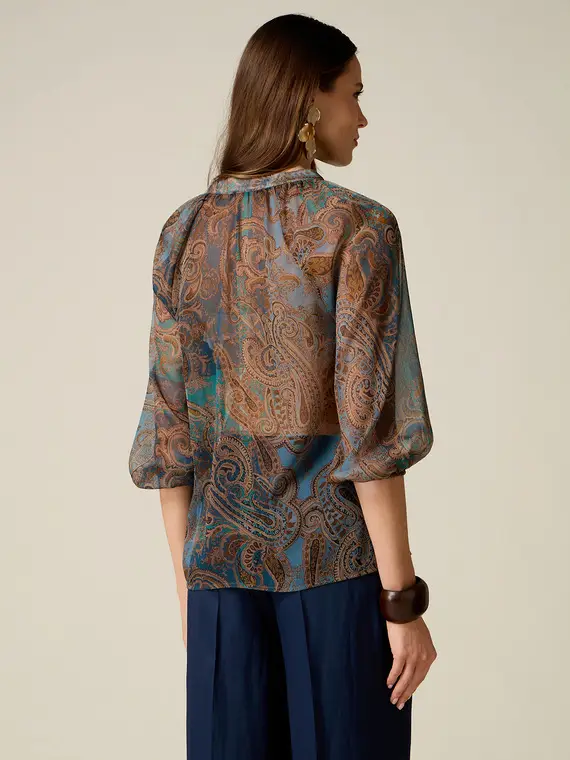 Oltre Camicia in georgette fantasia Donna, +