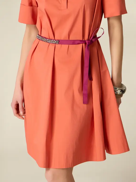 Cintura in gros grain con pietre Donna, Viola