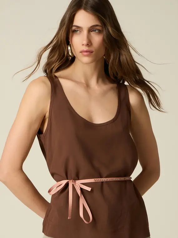 Cintura sottile in gros con pietre Donna