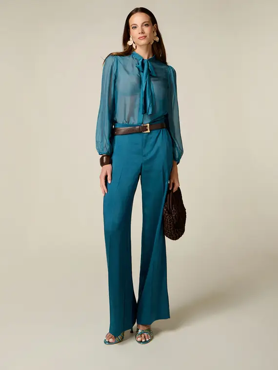 Oltre Pantaloni palazzo in raso Donna