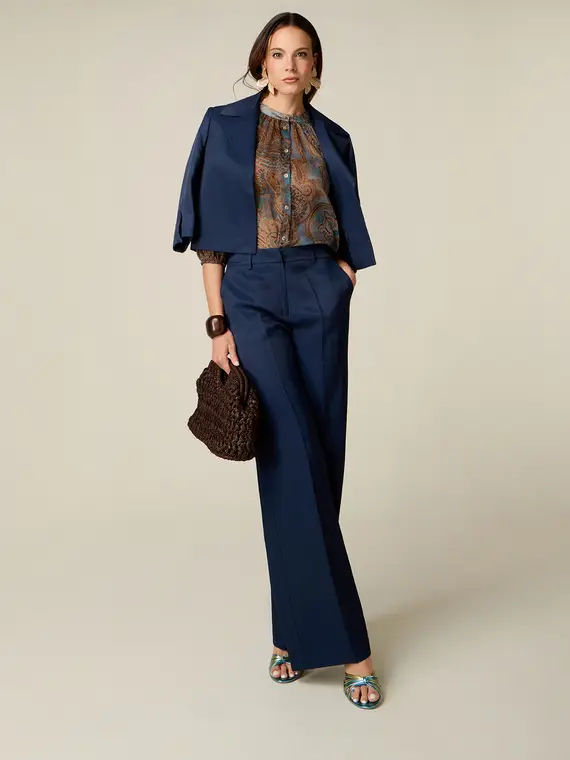 Oltre Pantaloni palazzo misto lino Donna