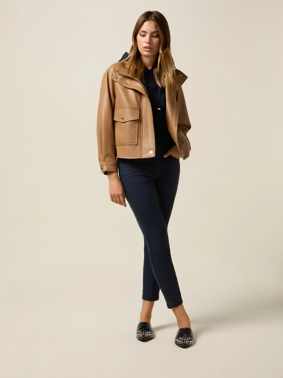 Oltre Pantaloni a sigaretta con dettaglio catena Donna, Blu