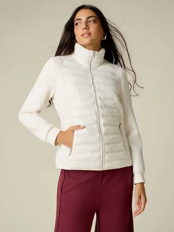 Oltre Piumino lightweight con maniche in tessuto scuba Donna