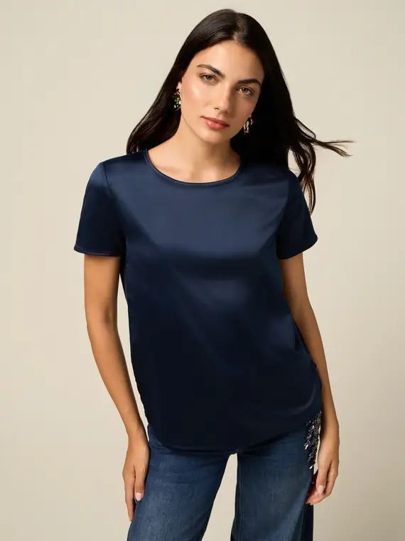 Oltre T-shirt Donna Blu 2187400