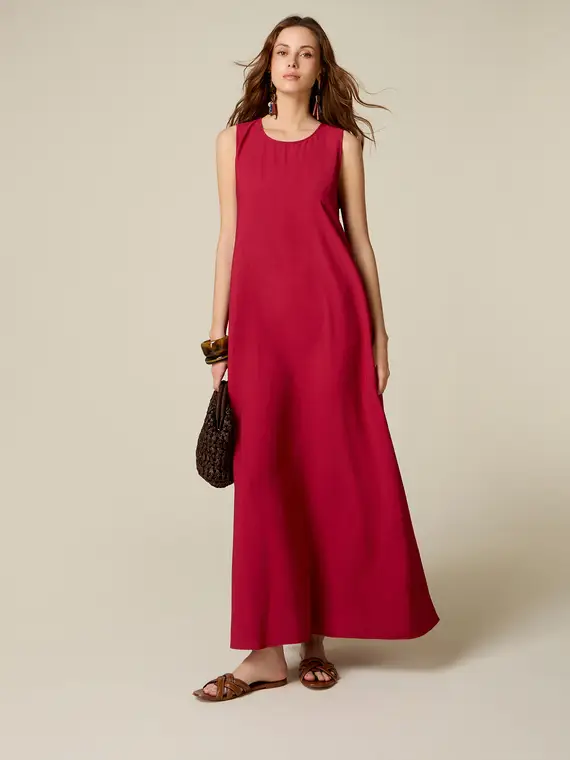 Oltre Vestito lungo misto viscosa Donna, Rosso