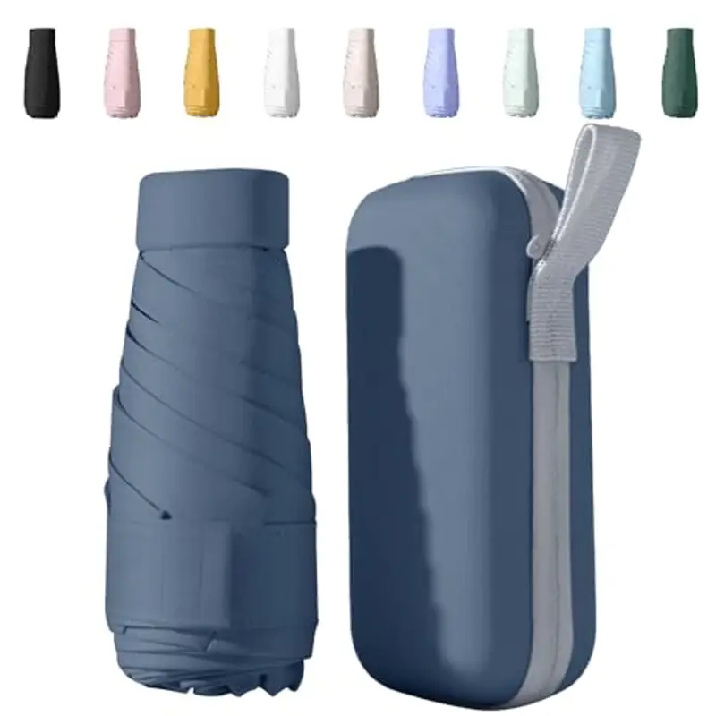 Sykerout Ombrello Piccolo, Mini Ombrello Tascabile, Ombrello Da Viaggio Da Viaggio Pioggia e Sole Piccolo Compatto Ombrello Da Donna Piccolo