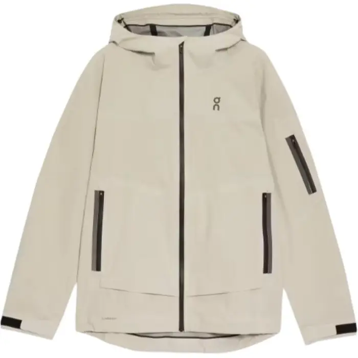 Giacca da Donna con Cappuccio Impermeabile Traspirante Leggera Resistente On Trek Grigio Bianco 1WE10380554 S