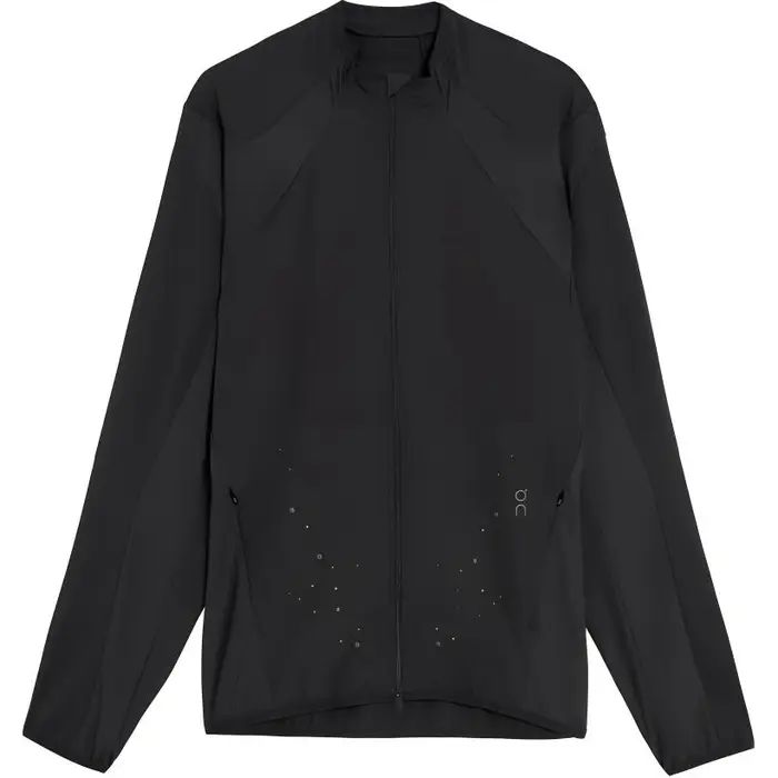 Giacca da Uomo con Collo Alto a Coste e Zip, Maniche Lunghe, Colore Unito, Nera 1UE10070553 XXL