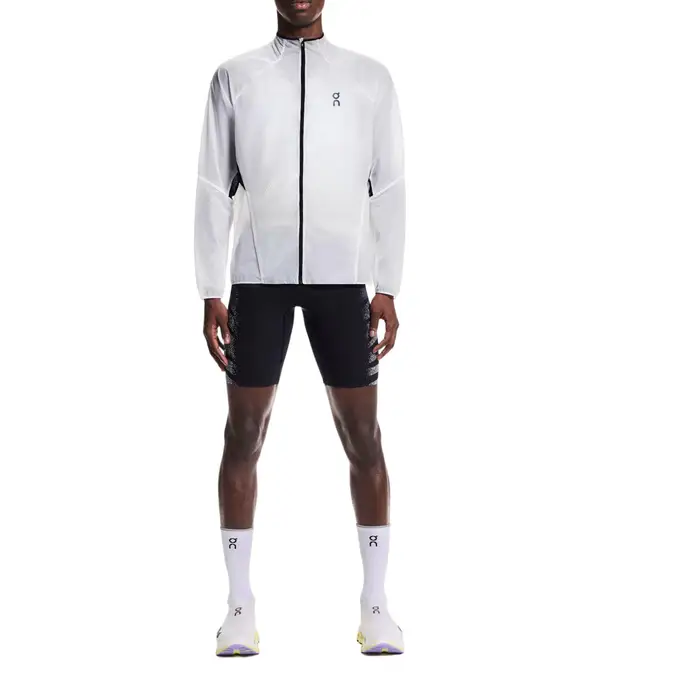 ON Running Giacca Impermeabile Monocolore da Uomo con Collo Alto Zero e Maniche Raglan 1ME10160069