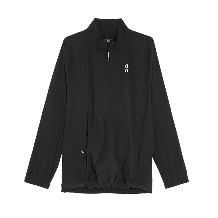 Giacca Impermeabile Uomo con Mezza Zip e Logo per Tutta la Giornata Giubbotti Nero 1ME30400553 M