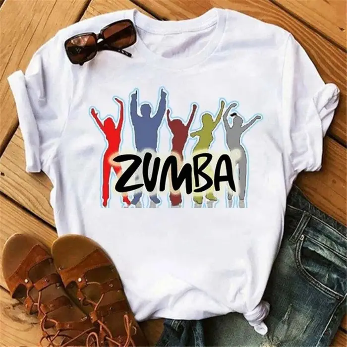 Love Zumba Dance Stampa T-shirt nera Moda estiva Abbigliamento donna T-shirt grafica divertente T-shirt Femme Harajuku T-shirt Hip Hop 3XL