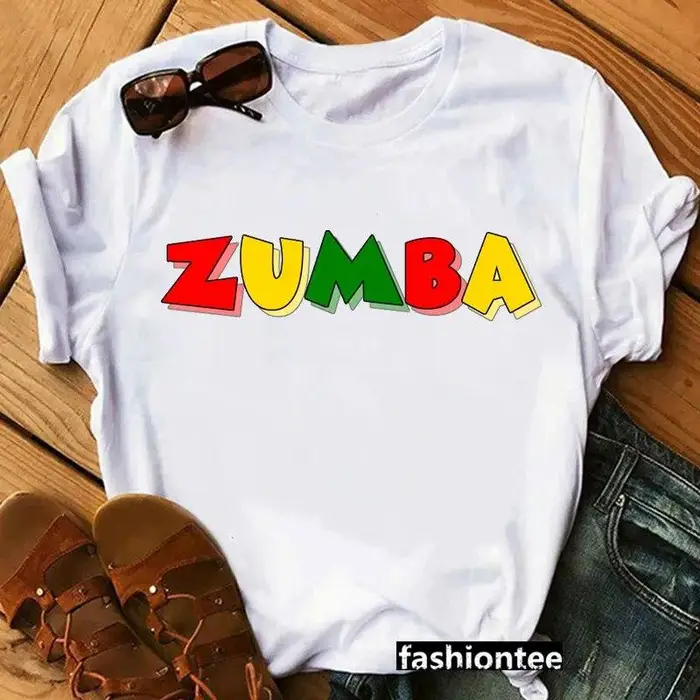 Love Zumba Dance Stampa T-shirt nera Moda estiva Abbigliamento donna T-shirt grafica divertente T-shirt Femme Harajuku T-shirt Hip Hop 3XL