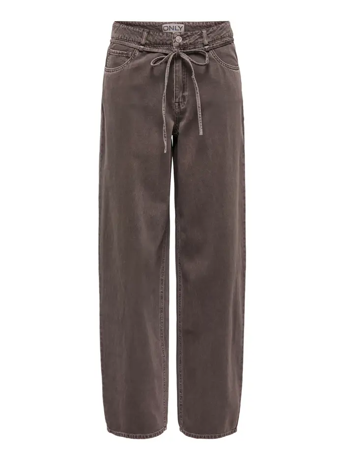 jeans wide only gianna-silla da donna - marrone l32