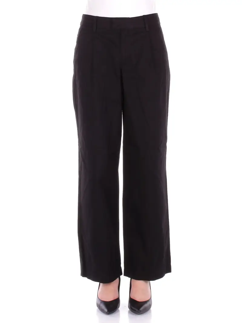 ONLY Pantalone Donna Nero Onlcarrie mw wide pleat chino