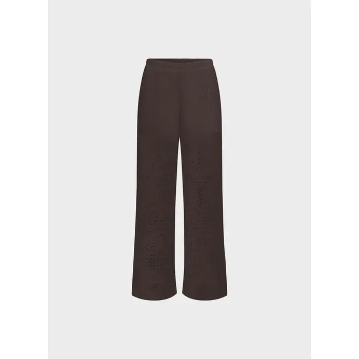Only Pantaloni PANTAPALAZZO LIAN MACRAME Marrone