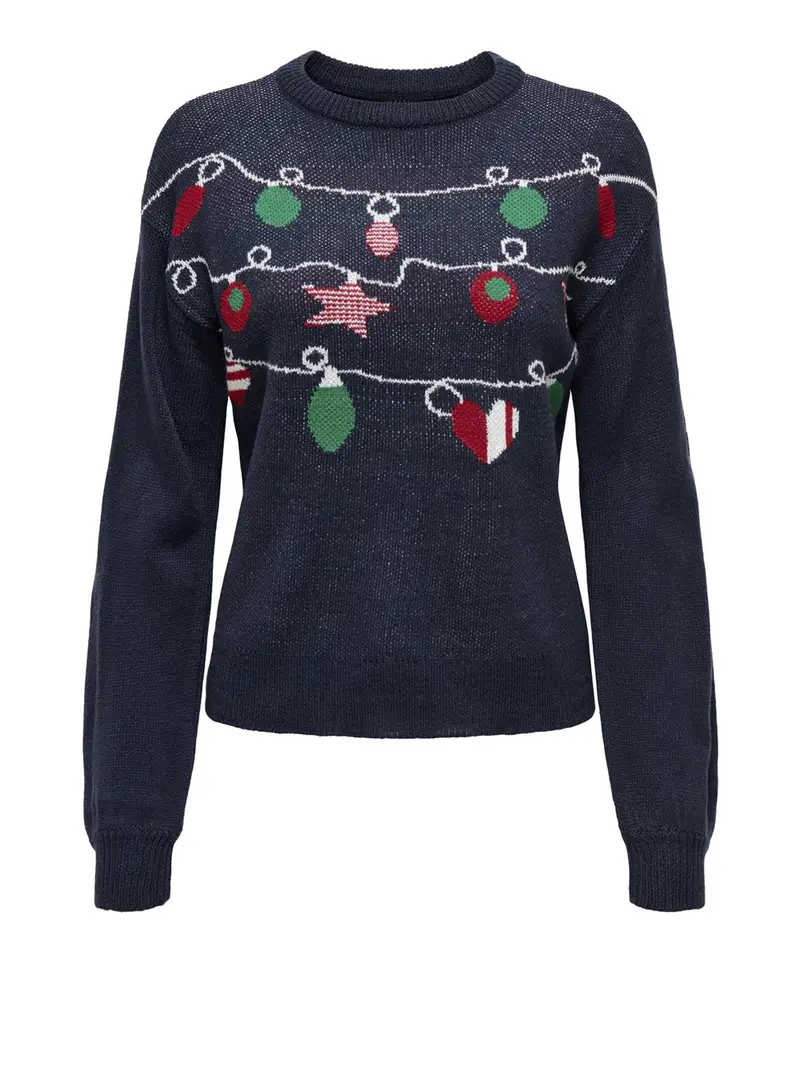 only pullover xmas balloon da donna - blu