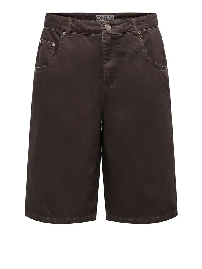shorts jeans only da donna - marrone