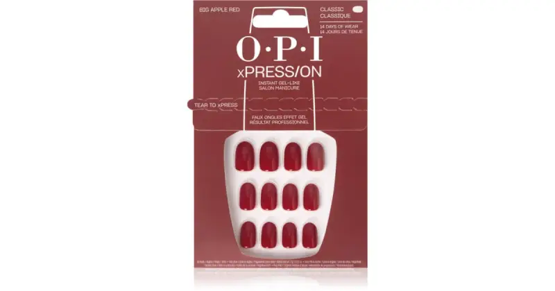 Opi Xpress-On Unghie Artificiali Tonalità Iconiche Big Apple Red 30 U