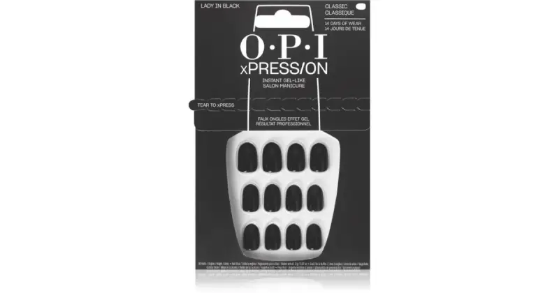 Opi Xpress-On Unghie Artificiali Toni Iconici Lady In Black 30 U