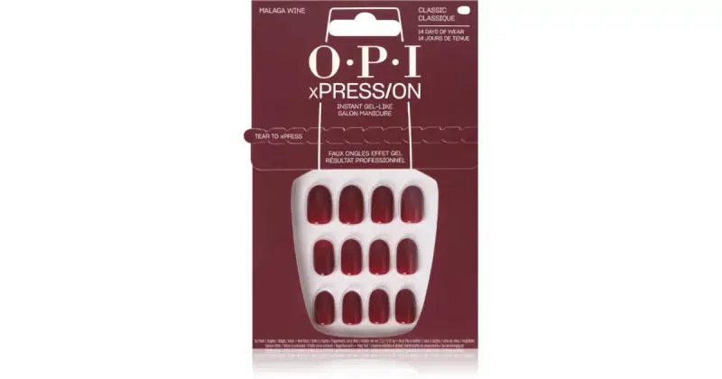 Opi Xpress-On Unghie Artificiali Toni Iconici Malaga Wine 30 U