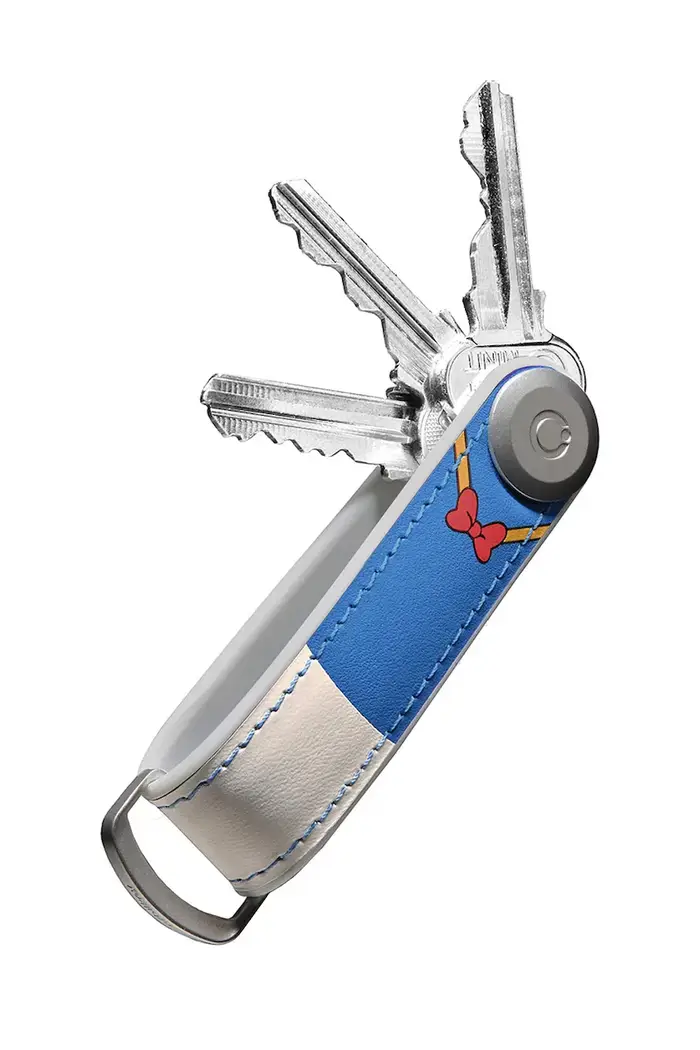 organizzatore di chiavi in pelle naturale Donald Duck Multicolore