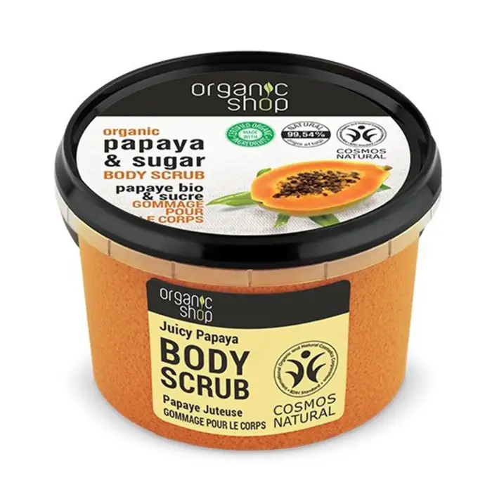 Organic shop Scrub corpo alla papaya e zucchero