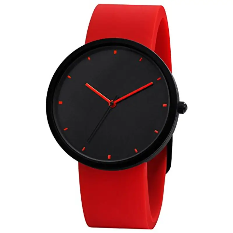 Comtex Orologi donna da Polso Sportivo con Cinturino in Silicone Rosso