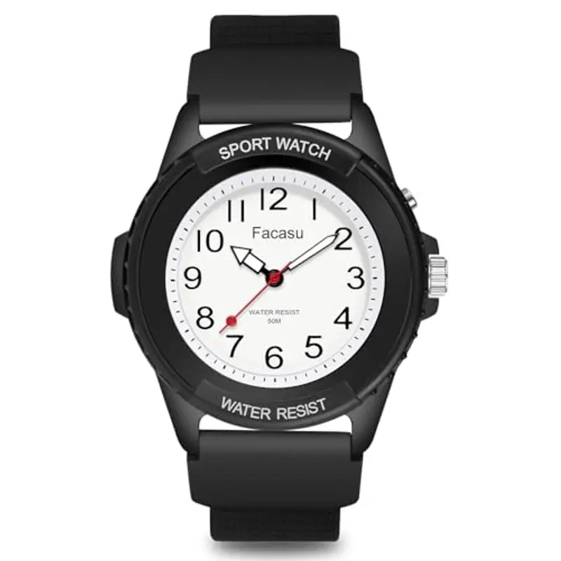 Facasu Orologio Analogico Bambino Ragazzi Ragazze, 50M Impermeabile Quadrante Luminoso, Sportivo Quarzo Studenti
