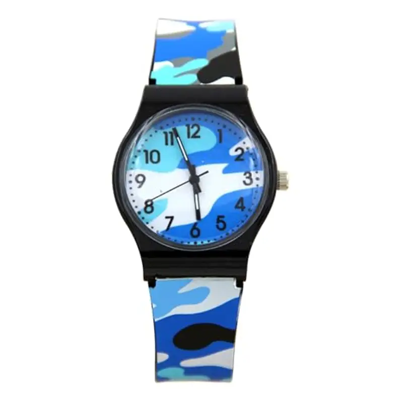 Generico Orologio analogico per bambini, orologio analogico per bambini, Orologio analogico mimetico impermeabile, Orologio da polso per
