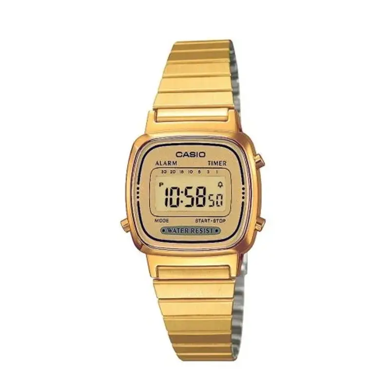 Casio Orologio da donna LA670WGA-9DF Acciaio PVD oro dorato Vintage