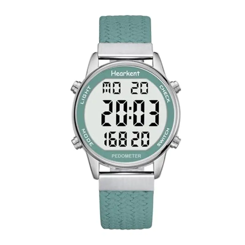 Hearkent Orologio contapassi da donna, puoi goderti passi, chilometraggio, calorie, conto alla rovescia, sveglia e altre funzioni. Nessuna