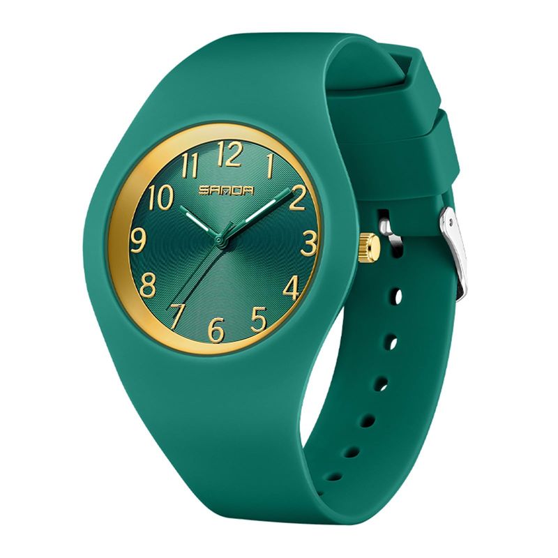 Forrader Orologio Donna Silicone Verde Impermeabile