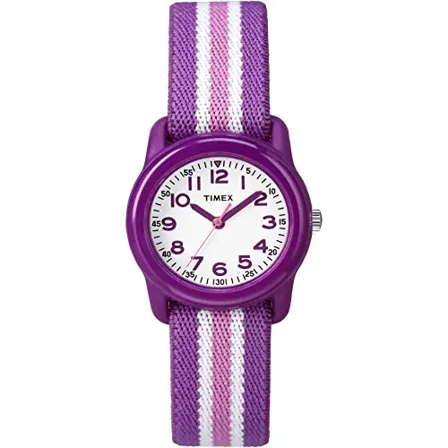 Timex Orologio per bambini TIME MACHINES 29mm in tessuto elastico a righe viola TW7C06100