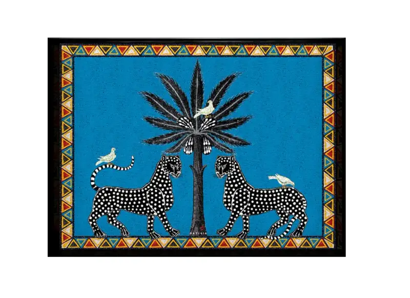 ORTIGIA Tray Mosaico Blue Large
