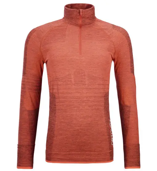 Ortovox Competition Zip Neck W - maglietta tecnica maniche lunghe - donna Orange