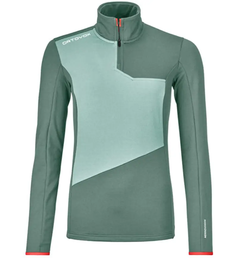 Ortovox Fleece Light Zip W - felpa in pile - donna Green