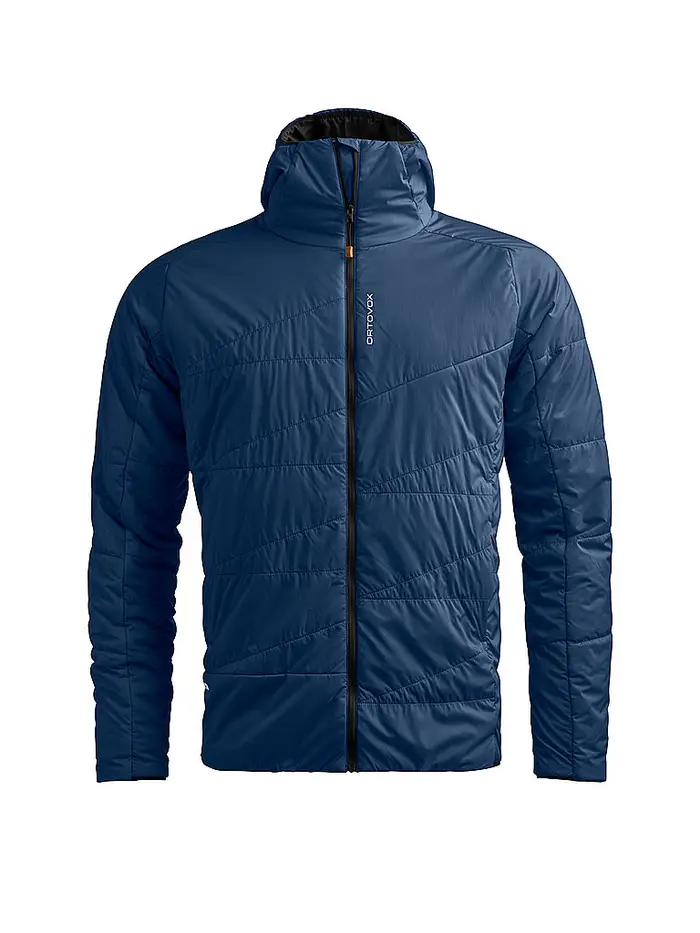 Ortovox Giacca isolante da uomo per lo sci alpinismo Piz Duan SW con cappuccio blu