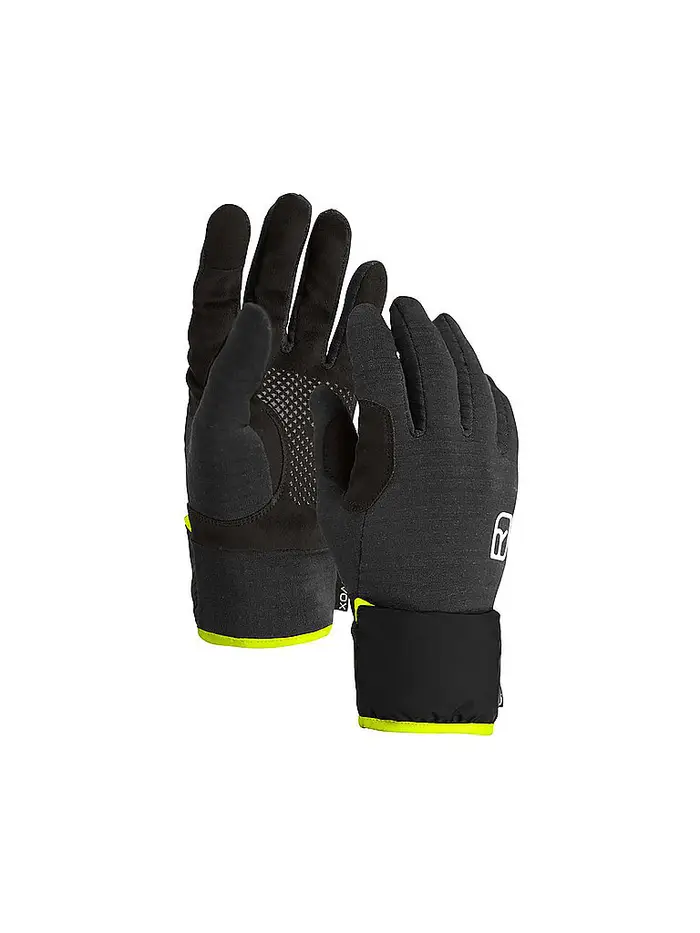 Ortovox Guanti da uomo Fleece Grid Cover nero