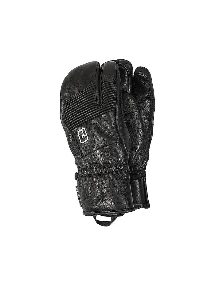 Ortovox Guanti da uomo Full Leather a 3 dita nero