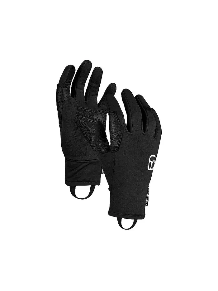 Ortovox Guanti in pile da uomo Fleece Light nero