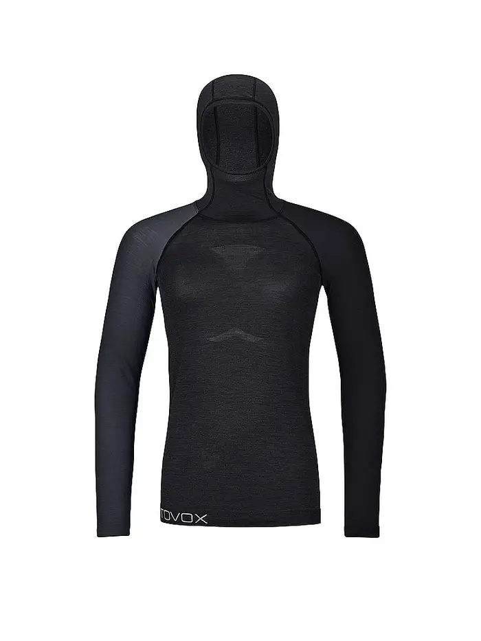 Ortovox Maglietta da donna 120 Comp Light con cappuccio nero