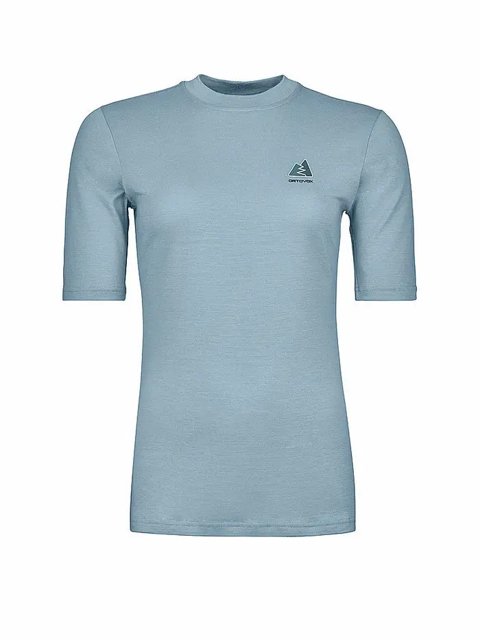 Ortovox Maglietta funzionale da donna 185 Merino MTN Hug azzurro