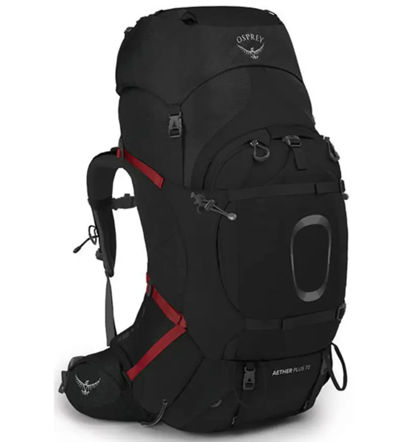 Osprey Aether Plus 70 - zaino trekking Black